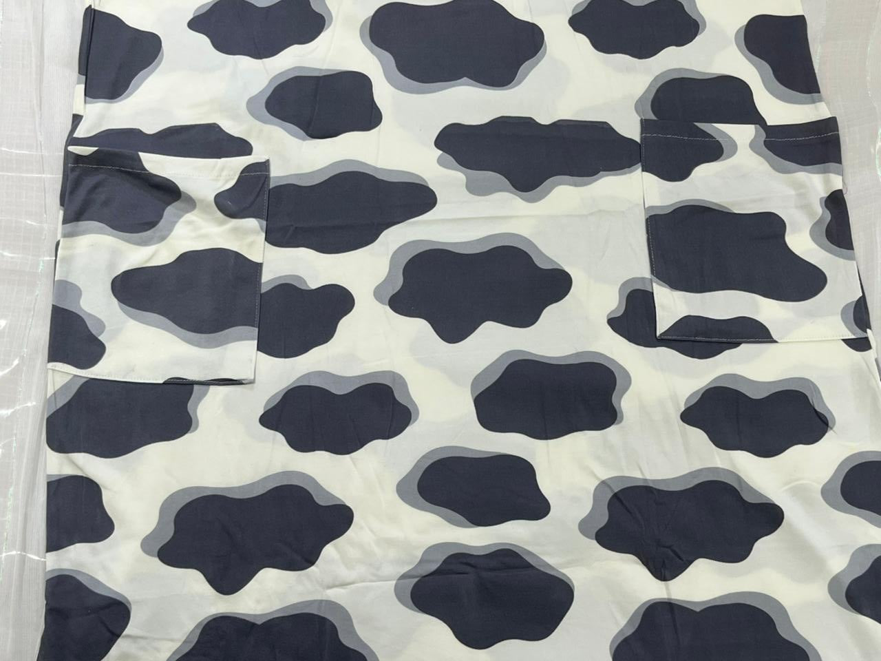 Women’s Print Cotton Sleep Shirt with Pockets – Relaxed Knee Length One-Piece Night Dress - House of Shreenaa