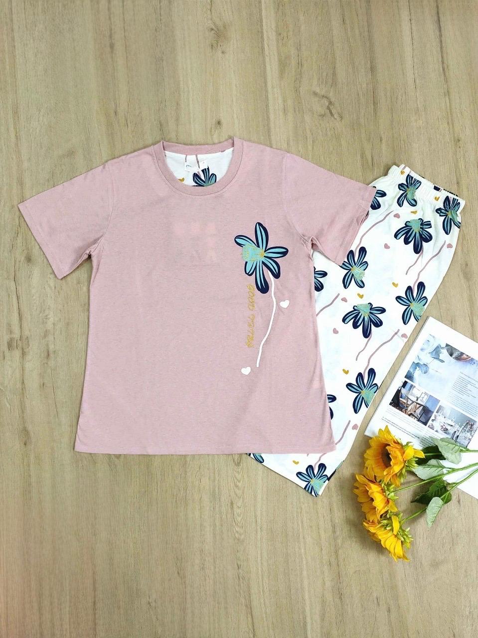 Floral Printed 2-Piece Capri Set for Women