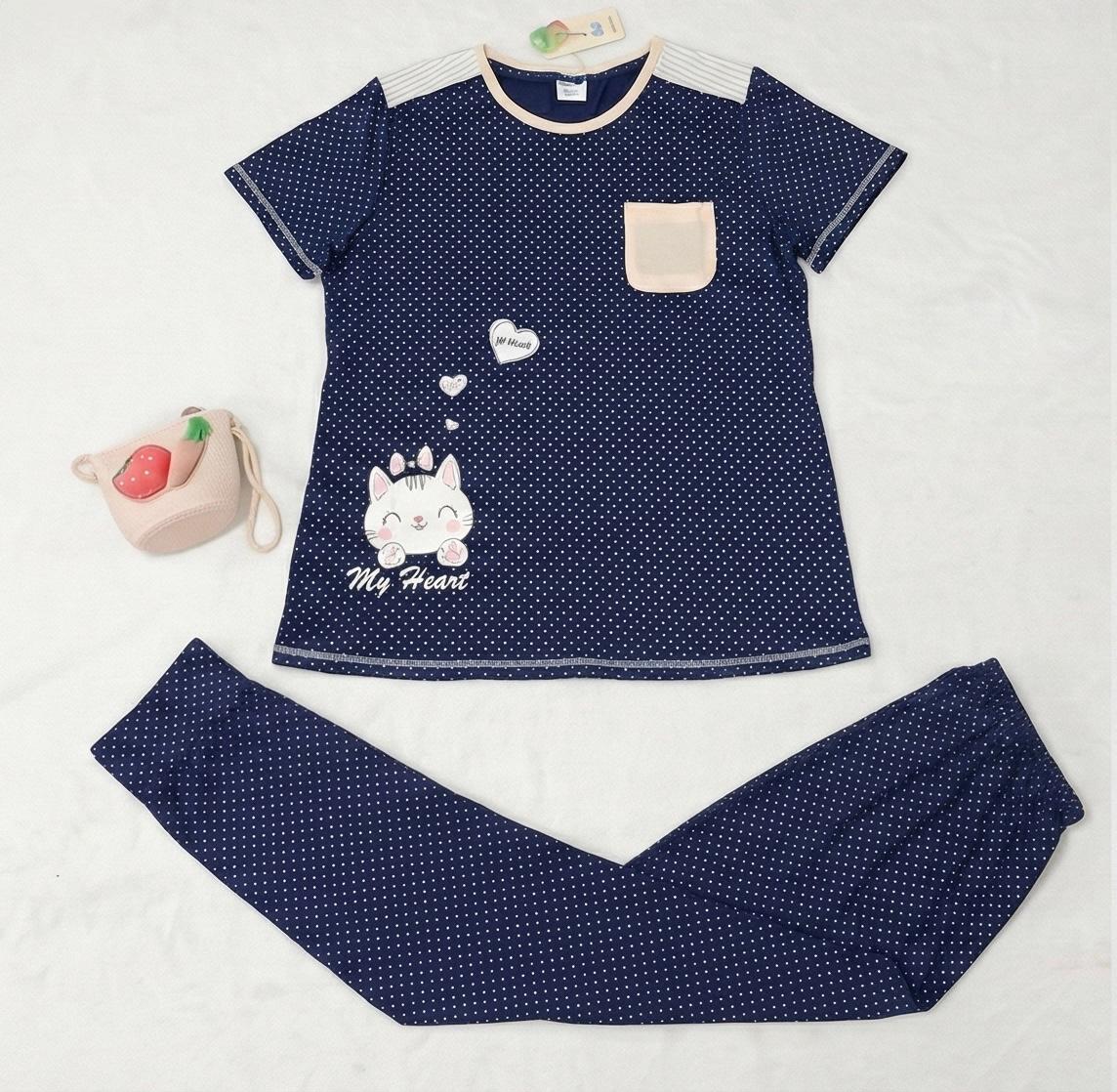 Sweetheart Kitty Pyjama Set – Cute, Comfy & Perfect for Lounging for Women | Comfortable Women's Clothing UAE | House of Shreenaa