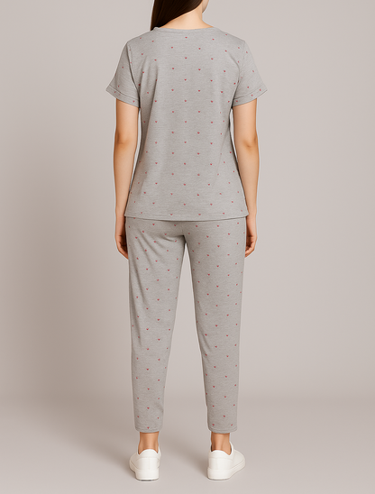 “Choose Your Own Story” Heart Print Pyjama Set – Inspiring Comfort in Every Color