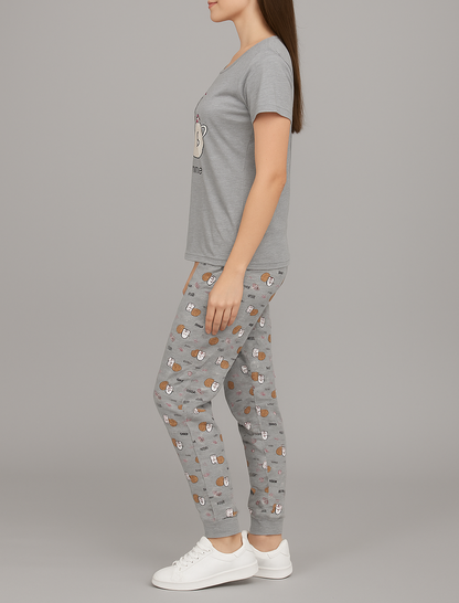 “Happy Time" Print Pyjama Set – Playful Comfort for Every Mood for Girls