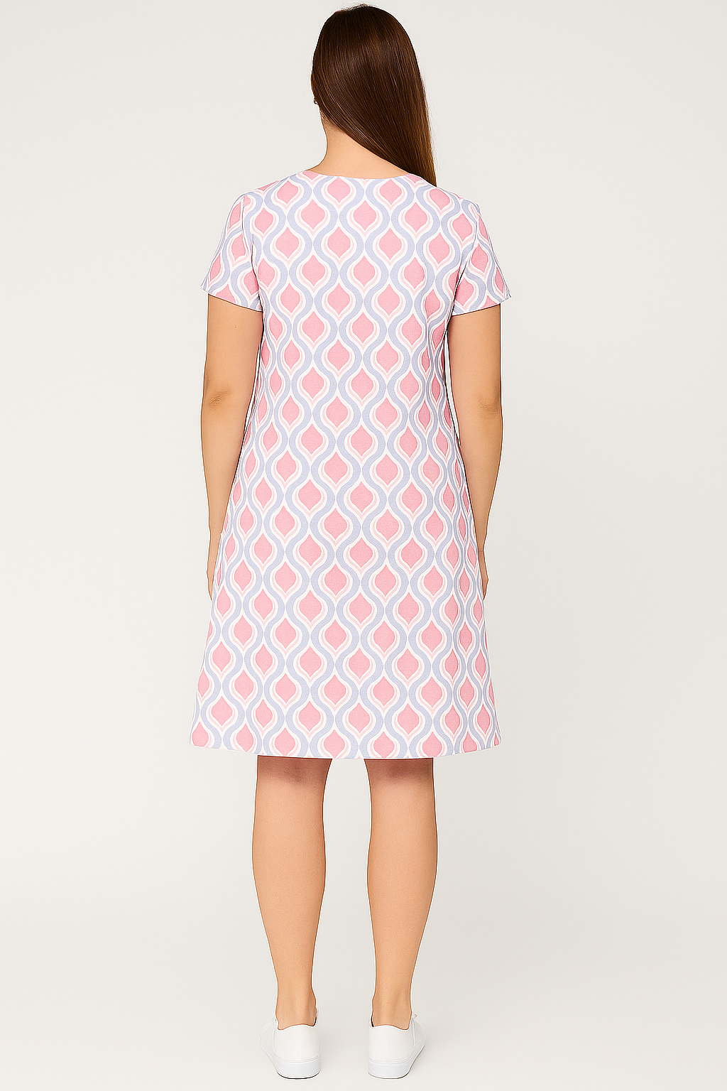 Women’s Printed Half Sleeve Sleep Shirt –  Teardrop Pattern