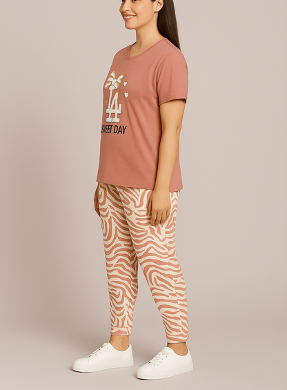 Sweet Day Printed Pyjama Set – Soft & Stylish Everyday Comfort for Girls
