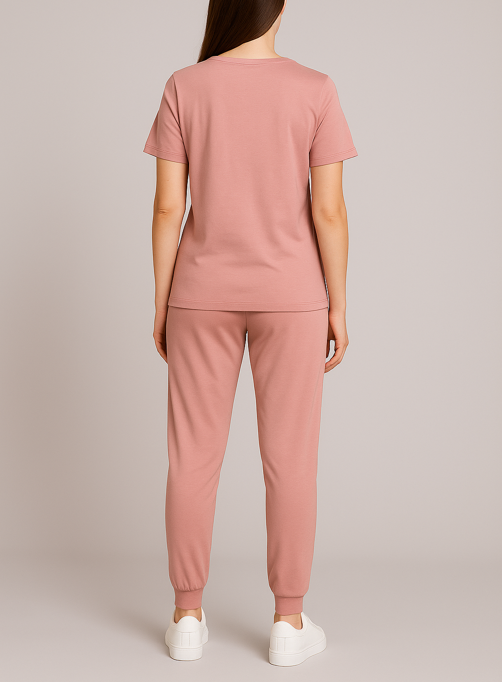 Floral Graphic Cotton Pyjama Set – Soft Comfort with a Touch of Love for Women