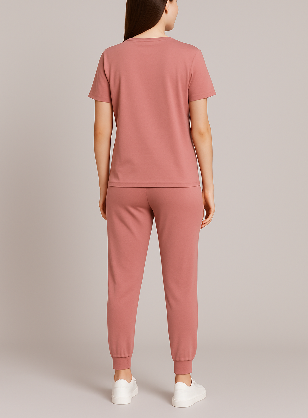 Floral Graphic Cotton Pyjama Set – Soft Comfort with a Touch of Love for Women