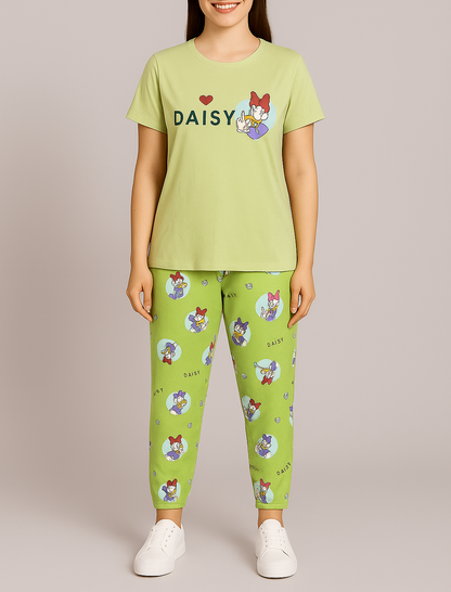 Daisy Printed Pyjama Set – Cute and Comfy