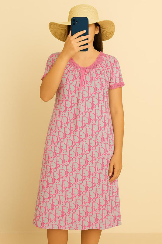 Elegant Monogram Sleep Shirt