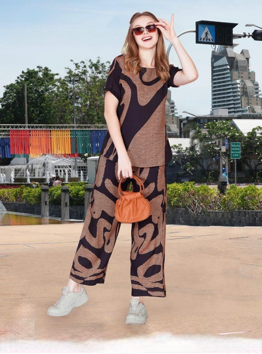 Premium Brown & Black Co-ord Set – Bold Style Meets Effortless Comfort