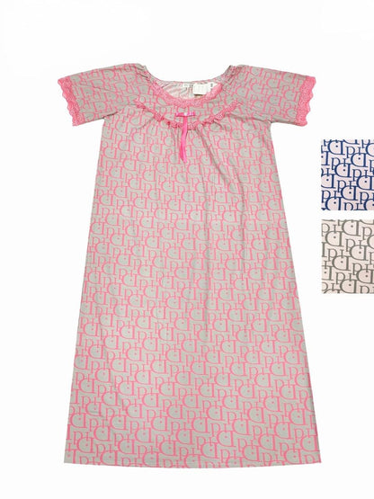 Elegant Monogram Sleep Shirt