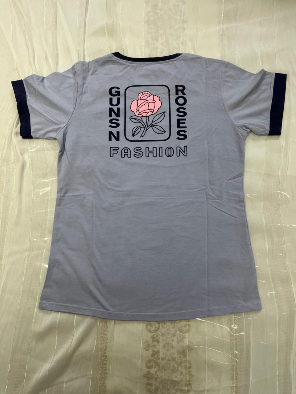 "Guns N Roses" Print Fashion Night Suit – 2PC Cotton Co-ord Set for Women - House of Shreenaa