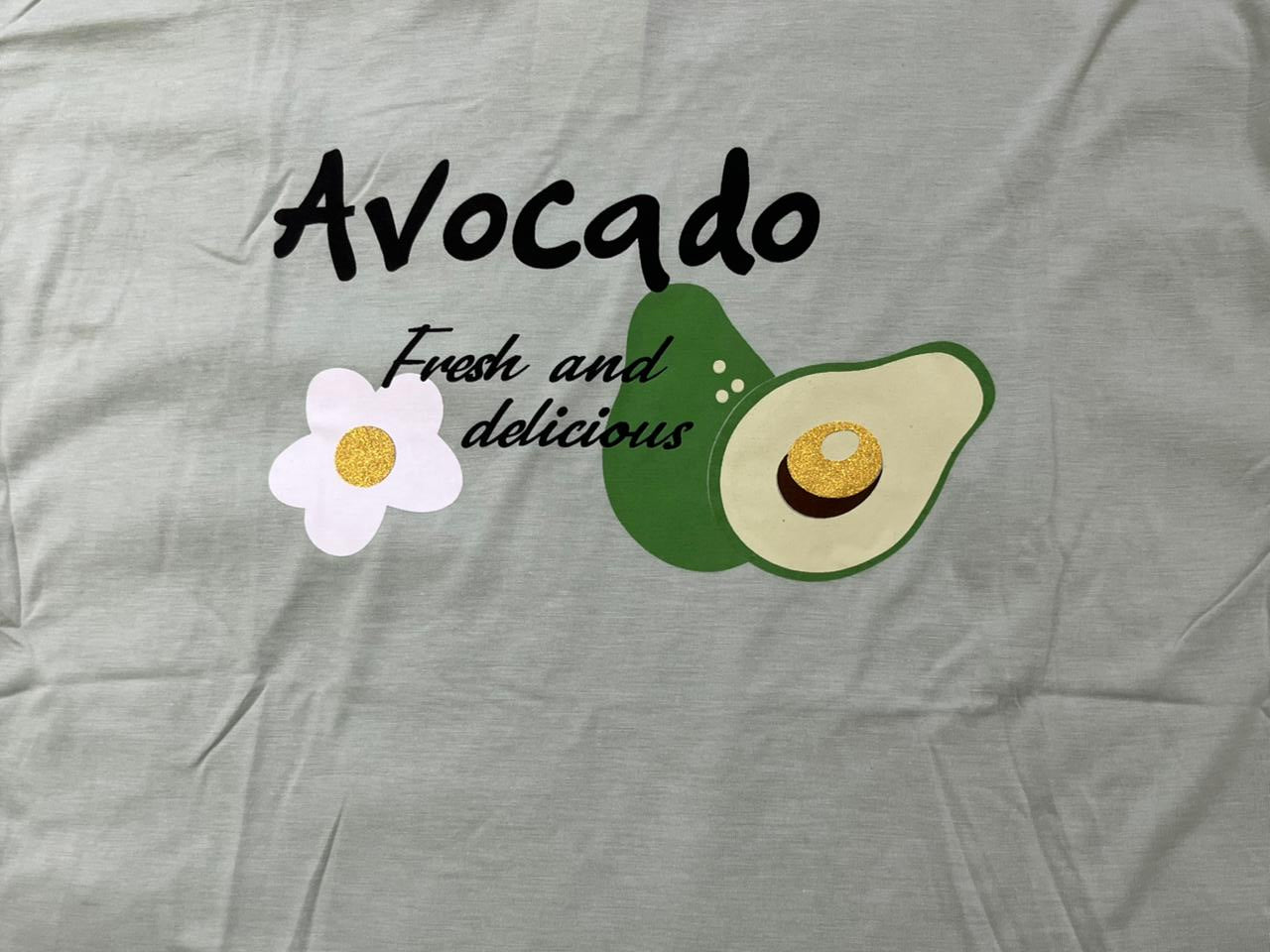 Avocado Print Capri Nightwear Set for Women – Sage Green - House of Shreenaa