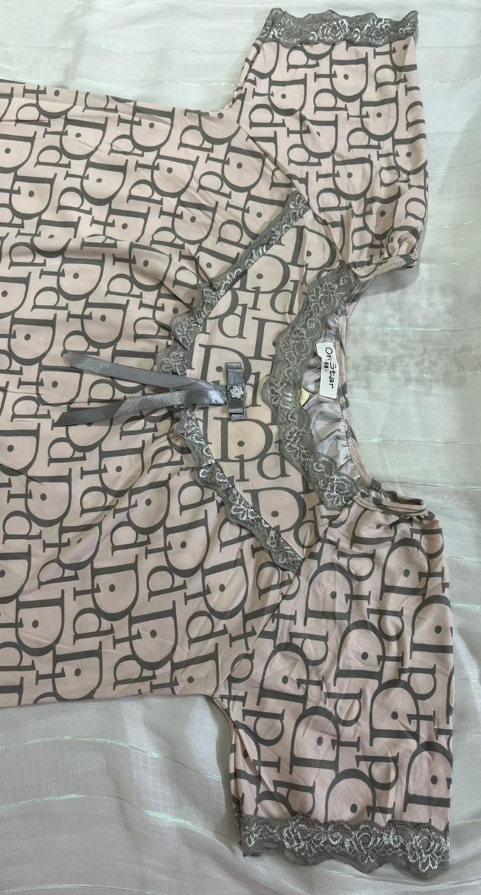 Elegant Monogram Sleep Shirt