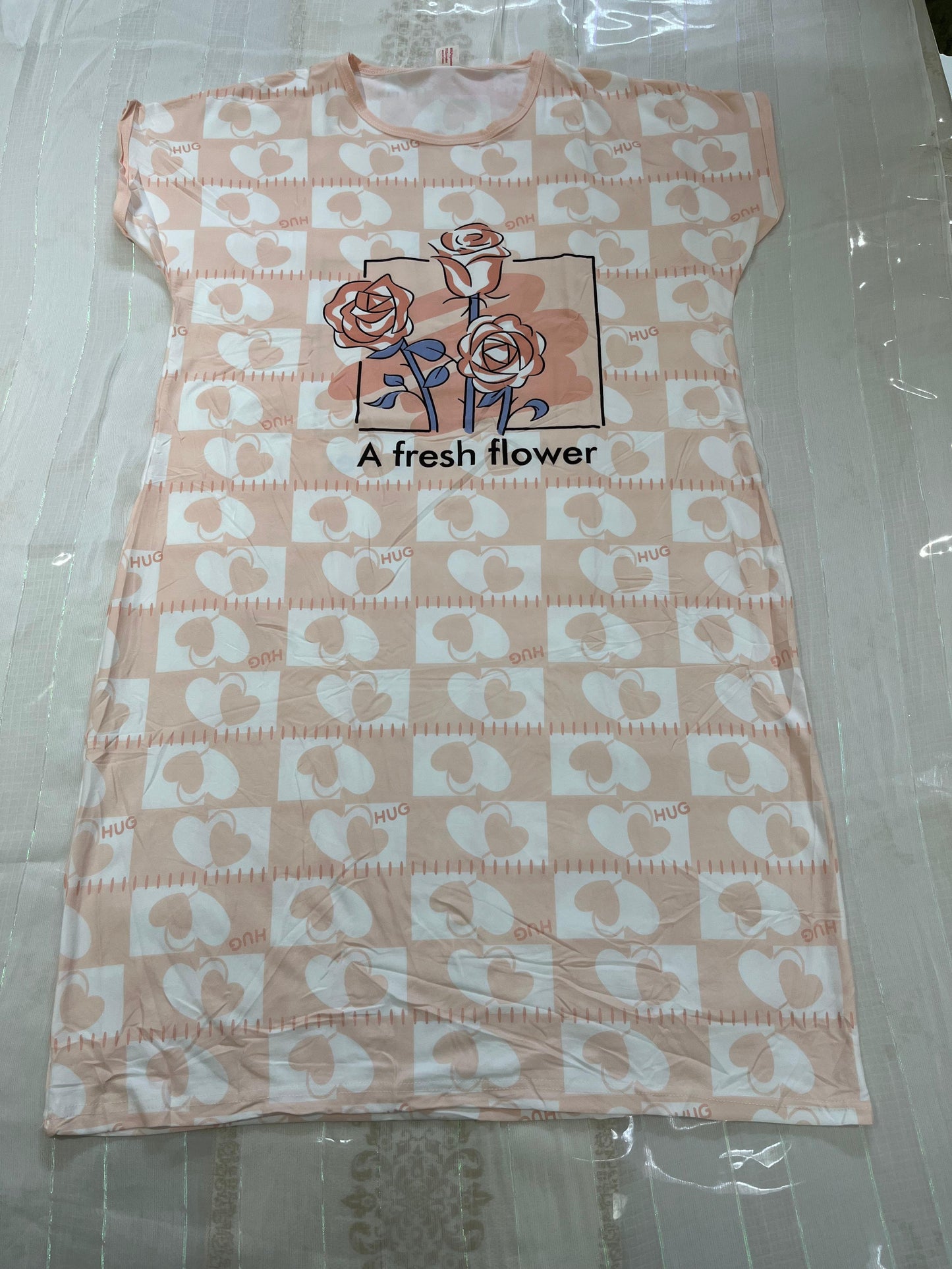 Blossom Heart Sleep Gown – Floral Charm Meets Cozy Comfort