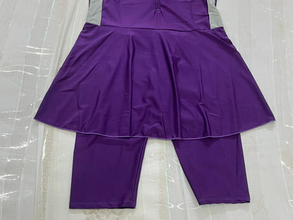 Modest Women's Swimsuit Set – Skirted Swim Top with Leggings & Swim Cap - House of Shreenaa