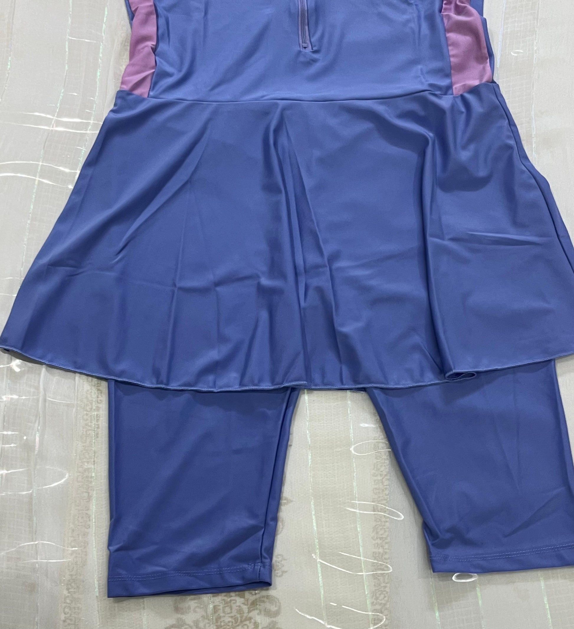 Modest Women's Swimsuit Set – Skirted Swim Top with Leggings & Swim Cap - House of Shreenaa