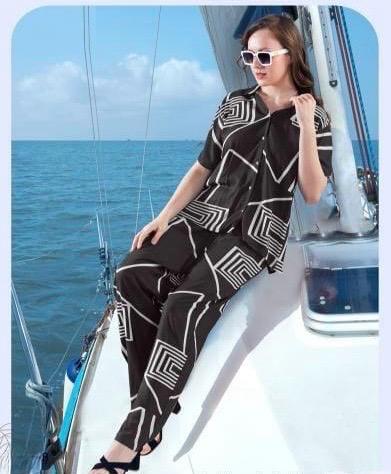 GeoPrint Pro Modal Co-ord Set – Chic Comfort for Everyday Fashion for Girls