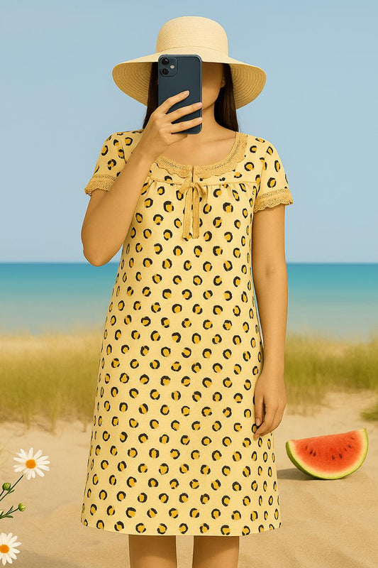 Leopard Print Sleep Shirt – Breezy and Stylish (Copy) - House of Shreenaa