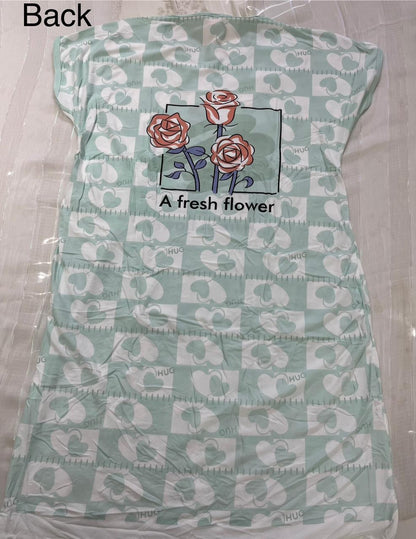 Blossom Heart Sleep Gown – Floral Charm Meets Cozy Comfort