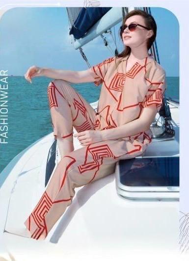 GeoPrint Pro Modal Co-ord Set – Chic Comfort for Everyday Fashion for Girls