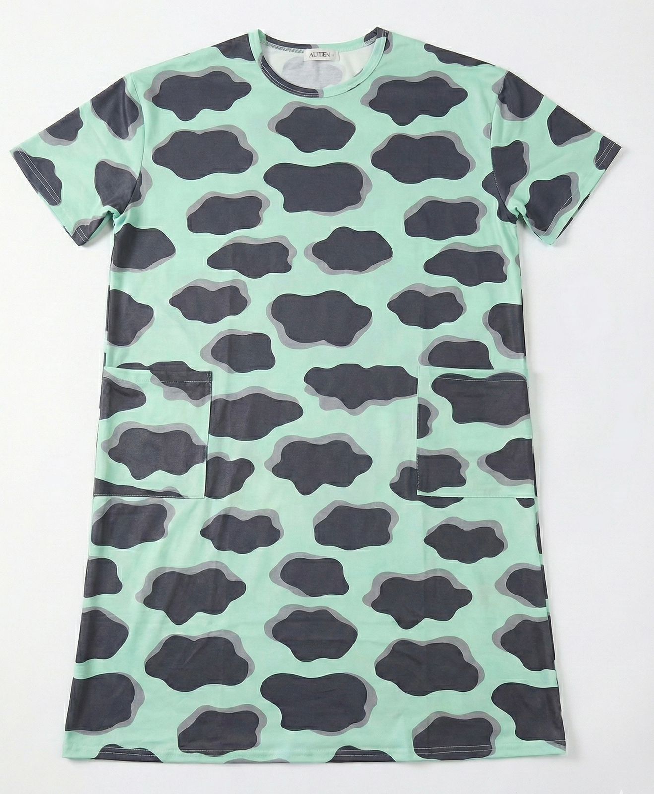 Women’s Print Cotton Sleep Shirt with Pockets – Relaxed One-Piece Knee Length Night Dress | Comfortable Women's Clothing UAE | House of Shreenaa