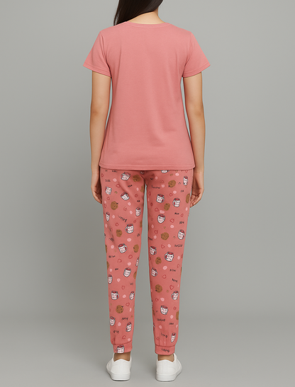 “Happy Time" Print Pyjama Set – Playful Comfort for Every Mood for Girls