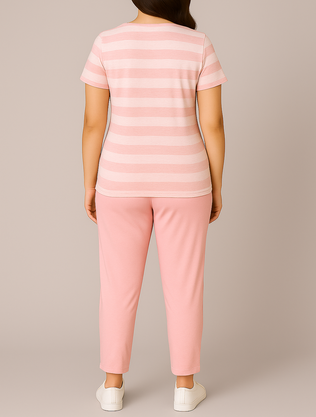 “Cutie Meow” Striped Pyjama Set – Adorable Comfort for Girls