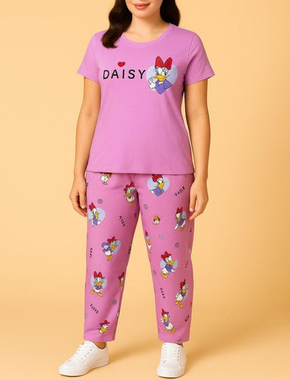Daisy Printed Pyjama Set – Cute and Comfy